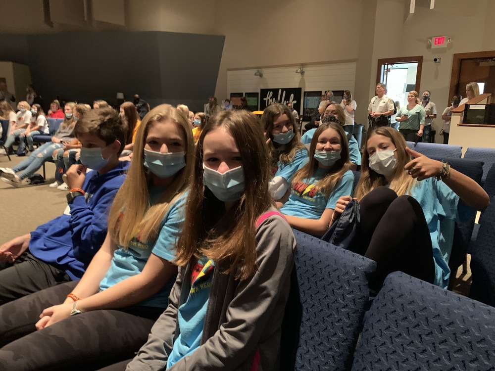 Riverbend student ambassadors attending an anti-drug summit
