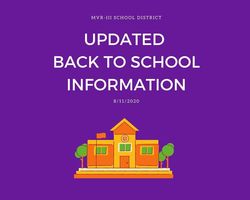 UPDATED BACK TO SCHOOL INFORMATION