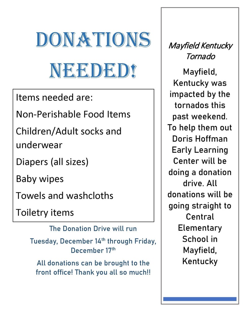 Donations for Mayfield, KY